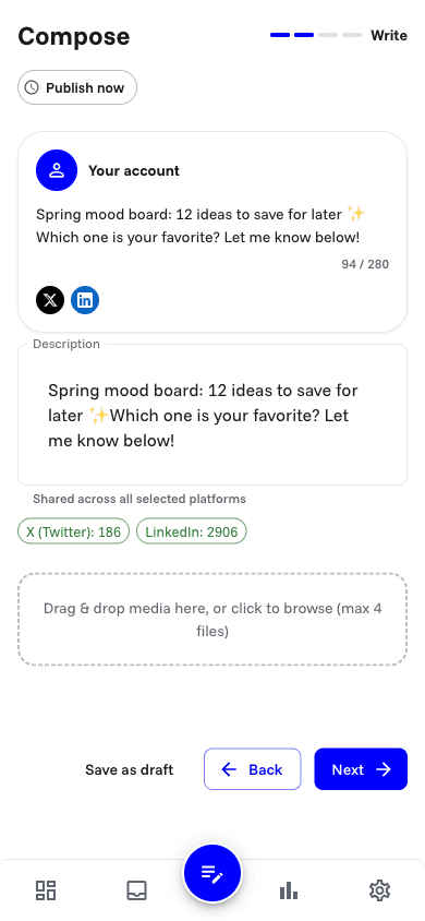 The ad2app composer on a phone.